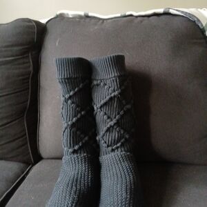 Cozy Black Knit Socks